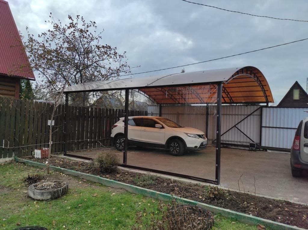 Прозрачные шторы ПВХ для навеса под автомобиль в Черноголовке